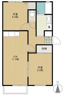 ヴィラ西船【2階】の間取り