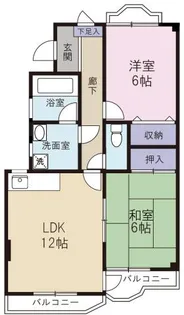 ラウンドテラス宮田【1階】の間取り