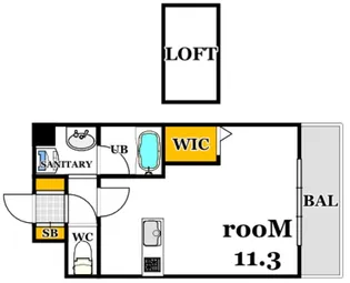 グランドポレストーネ竹屋【8階】の間取り