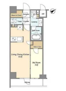 市谷台町坂フロント【3階】の間取り