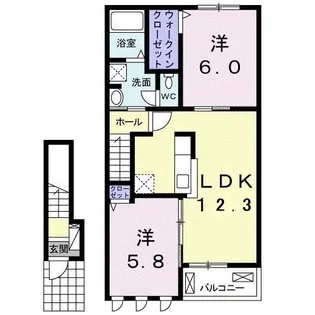 コスモス ストリート【2階】の間取り