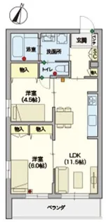 浦和領家ヴェルデ【3階】の間取り