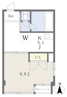 ヴィーブル桐山【5階】の間取り