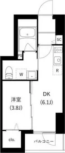WHARF駒込【6階】の間取り