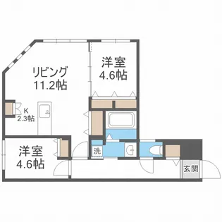 ビッグレジデンス資生館【4階】の間取り