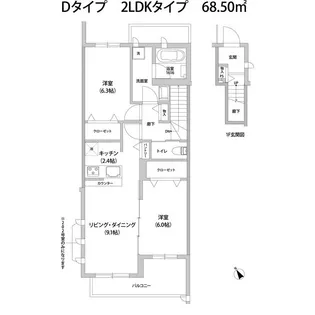 アドラブール深沢【2階】の間取り