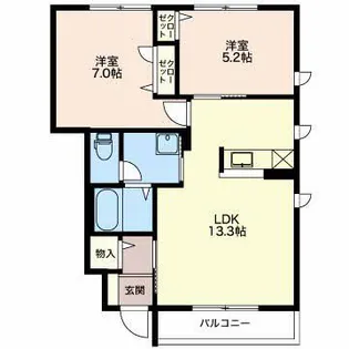 ホープサンシャイン【1階】の間取り