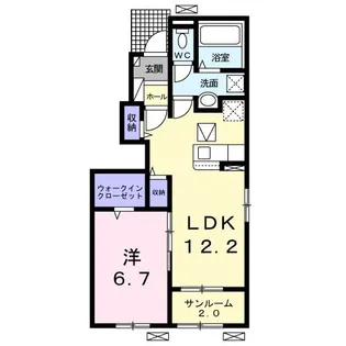 ヴァンヴェールA【1階】の間取り