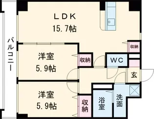 ソレイユ御蔵町(おくらまち)【1階】の間取り