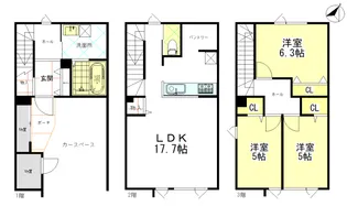 ルピナスB【1階】の間取り