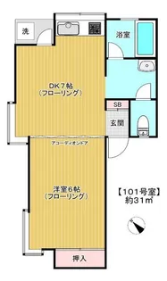 コートハウス東玉川【1階】の間取り