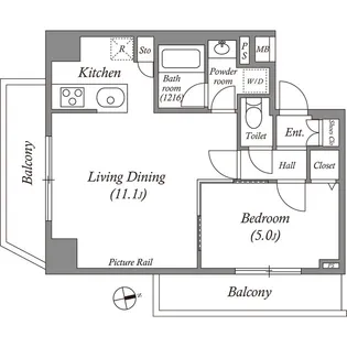 ルクレ上北沢ルネサンスコート【4階】の間取り