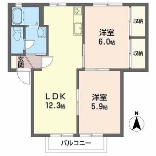 シャーメゾン大原A【2階】の間取り