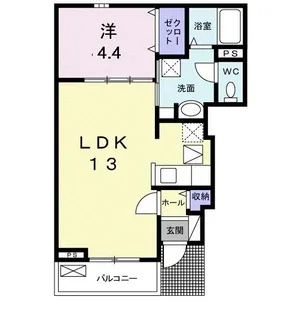 ヴェル・ドミール【1階】の間取り