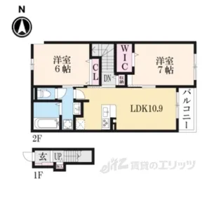 クラール北永井A【2階】の間取り