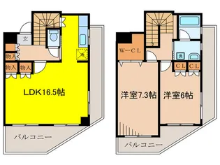 プランタンカミヤ【4階】の間取り