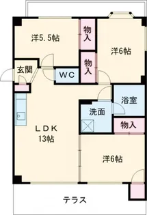 ボヌール【1階】の間取り