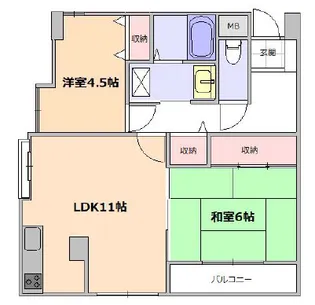 エスポワール【2階】の間取り