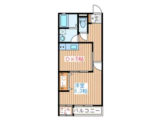 MOMO KAMISUGI【1階】の間取り