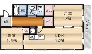 ハイツ百楽荘【4階】の間取り