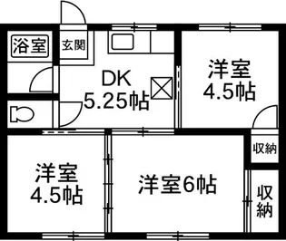 エコピース連取【1階】の間取り