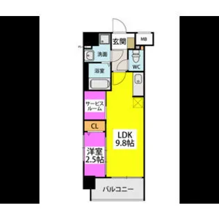 リュクスグランツ【8階】の間取り