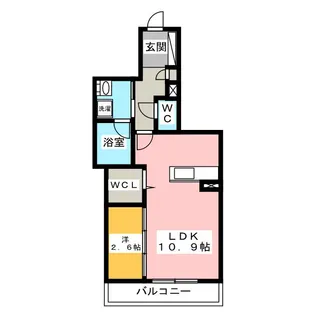 リオリエント高森【1階】の間取り