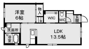 プランドール市坪【1階】の間取り