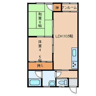 トラッドハイム友【1階】の間取り
