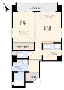 ルネス鶴見【3階】の間取り