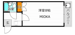 カツタビルディング5号館【3階】の間取り