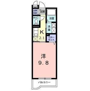 シャン・ド・ポワール【1階】の間取り