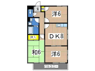 第一ダイソ-ハウス【2階】の間取り