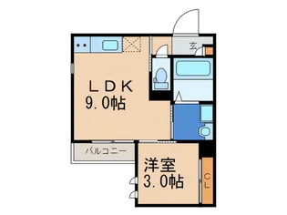 Grandtic nono千早【1階】の間取り