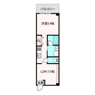 クレンツロジェ天王寺南【6階】の間取り