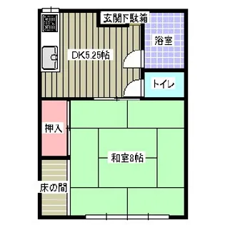 グレーンズヒル【1階】の間取り