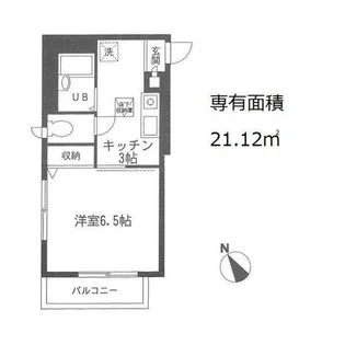 ルミエール西大井【1階】の間取り