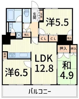 ヴィナシス金町タワーレジデンス【17階】の間取り