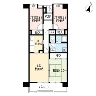 UR霧が丘グリーンタウン【5階】の間取り