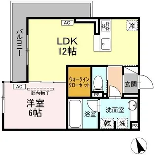 グラン ミリュウ【3階】の間取り