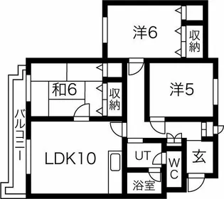 ロワイヤルハイム山鼻【2階】の間取り