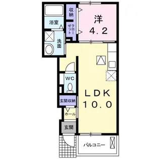 ウィステリア幸陽II【1階】の間取り
