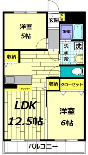 ファミールみかど【1階】の間取り