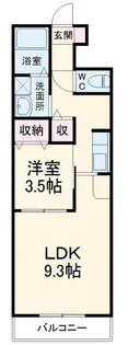 アイディール中台B館【3階】の間取り