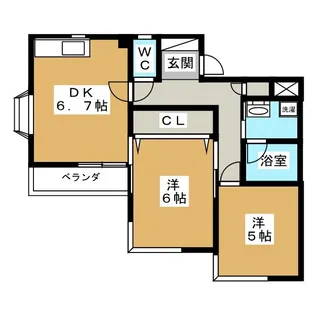 ウイステリア日野【3階】の間取り