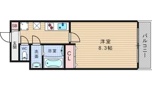 メルクリオール難波【7階】の間取り