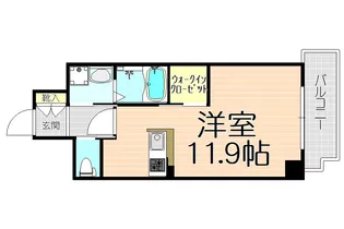 ルーチェ天神橋【6階】の間取り