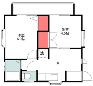 ハイツケーエムB棟【2階】の間取り