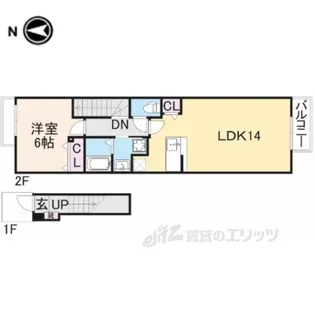 ジェルメ中山B【2階】の間取り