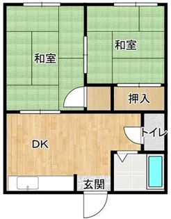 ハイツロクバンカン【1階】の間取り